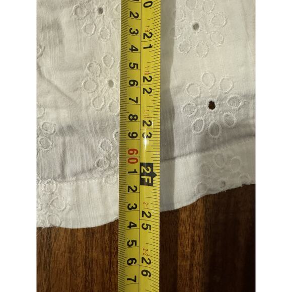 Old Navy Tie Front Eyelet Embroidered Cami Top Coquette Fairy Cottagecore Size L - Picture 6 of 9